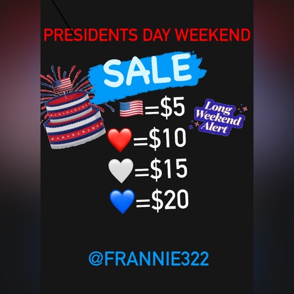 Sale Ended! 😊 Presidents Day Weekend Sale! 🇺🇸❤️🤍💙 - Picture 3 of 4